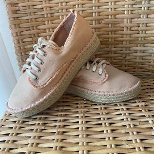 Peach Espadrilles, lace up 7